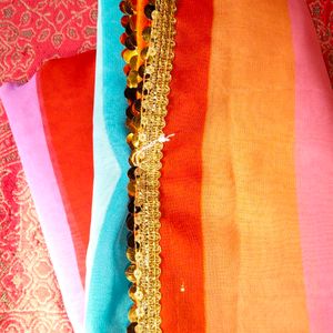 Multicolour Georgette Saree For Women