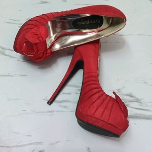 Red Bow High Heels Stellitoes Pumps