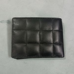 Genuine Leather Quilted Wallet UNISEX