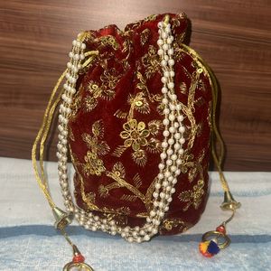 Red Wedding Batwa | Party Clutch