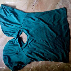 Green Puff Sleeve Top