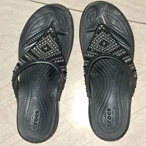 Used CROCS flip-flops With Embellishments