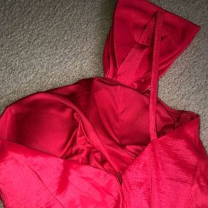 Red One Sided Gown