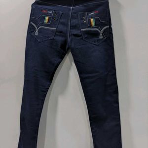 Navy Blue Skiny-fit Pant