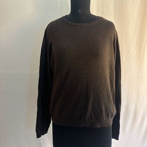 H&M Winter Coffee Brown Colour Top