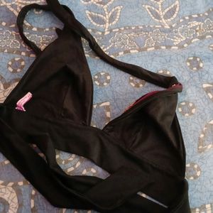 Black Tying Bra Non Padded