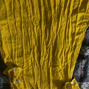 Mustard Colors Full Length Kurta Like New