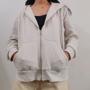 H&M White Jacket Hoodie For Women