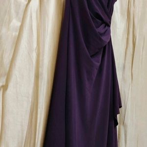 Front Wrap Purple Gown