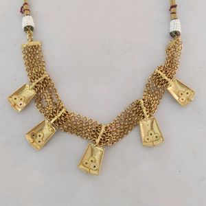 Gold Plated Kundan Necklace Set (Women)