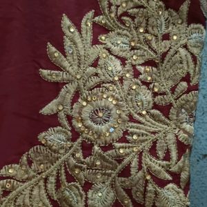 Anarkali With Salwar Bottom Same Colour Maroon