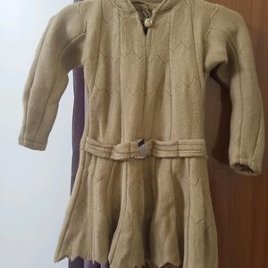 Beautiful Woolen Frock For Girl