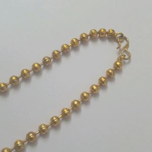 Red Stoned Gold Plated Necklace Chain