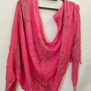 Combo Of 2 Soft Stoles Pink N Beige