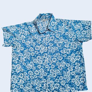 Sky Blue Floral Shirt