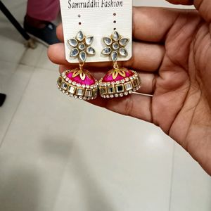 Earrings And Bangles Combo Set