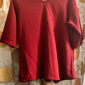 Red Casual Woman Sleeves Regular Wear