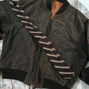 Dark Olive SUEDE LEATHER Jacket