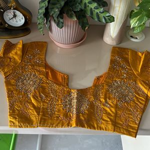 Beautiful Mustard Colour Work Blouse🤩