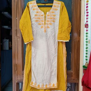 Beautiful Premium Quality Yellow Kurti