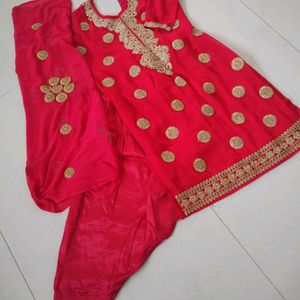 Beautiful Pink Colour 3 Piece Kurta Set