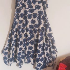 Beautiful Blue And White Women Frock