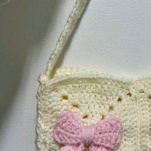 Crochet Bow 🧶 Shoulder Bag