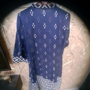 Women's Cotton Ikat Printed A-Line Kurta