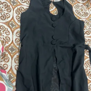 BLACK CUT OUT WESTERN KURTA🖤