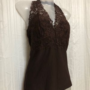 Wild Cat Brown Sleeveless Top