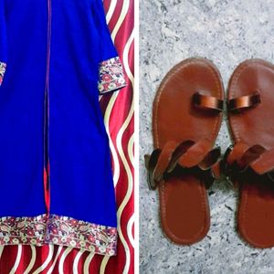 Combo😀of Kurti And Flats Both Are 2 Months Old