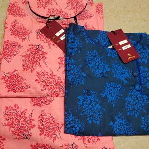 LA PRINCESS 3 Cotton Kurti's Combo Offer/N W Tag