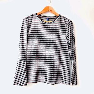 Pink & Black Stripped Knitted Top Women