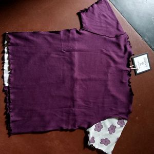 Rubbed Purple Tshirt With Tag