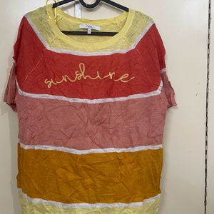 Next Women Striped Sunshine Top