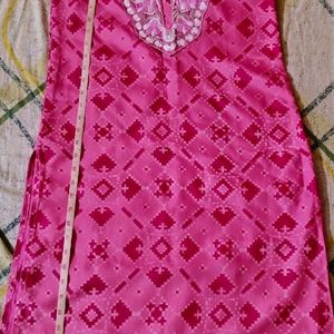 Hot Pink Kurta For Clearance Sale