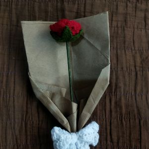 single Crochet rose bouquet