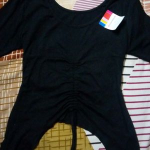 Cute Black top With Front & Back Adjustable Knot