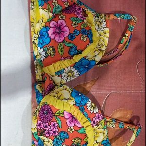 Vibrant Floral Padded Beautiful Bra 😍