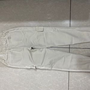 white colour cargo jeans