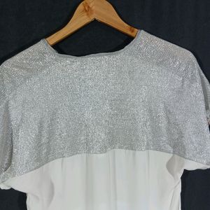 Grey & White Color Top ( Women's)