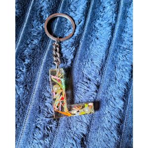 Resin Key Chain Letter L