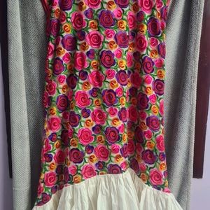 Multicolor Hand Embroidery Dress