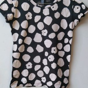 Black And White Spotted Top