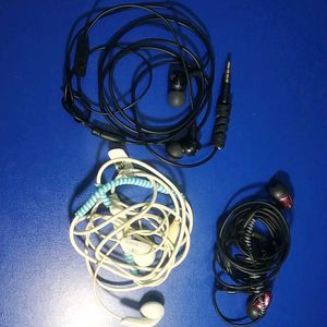 3 Branded Earphones( Jbl, Sony Old Retro, Philips)