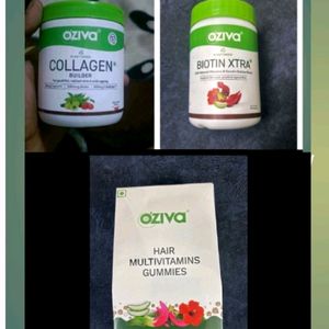 Oziva Combo ( Collegen+ Biotin+ Gummies)