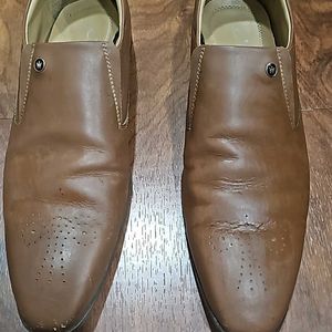 Louis Philips Pure Leather Brown Shoes