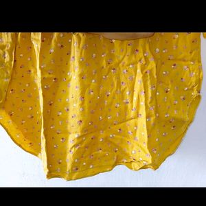 Mustard Yellow Short Kurti