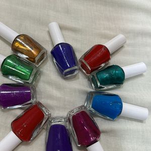 10 Set Of Nail Paints