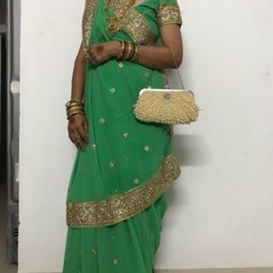 Sea Green Saree